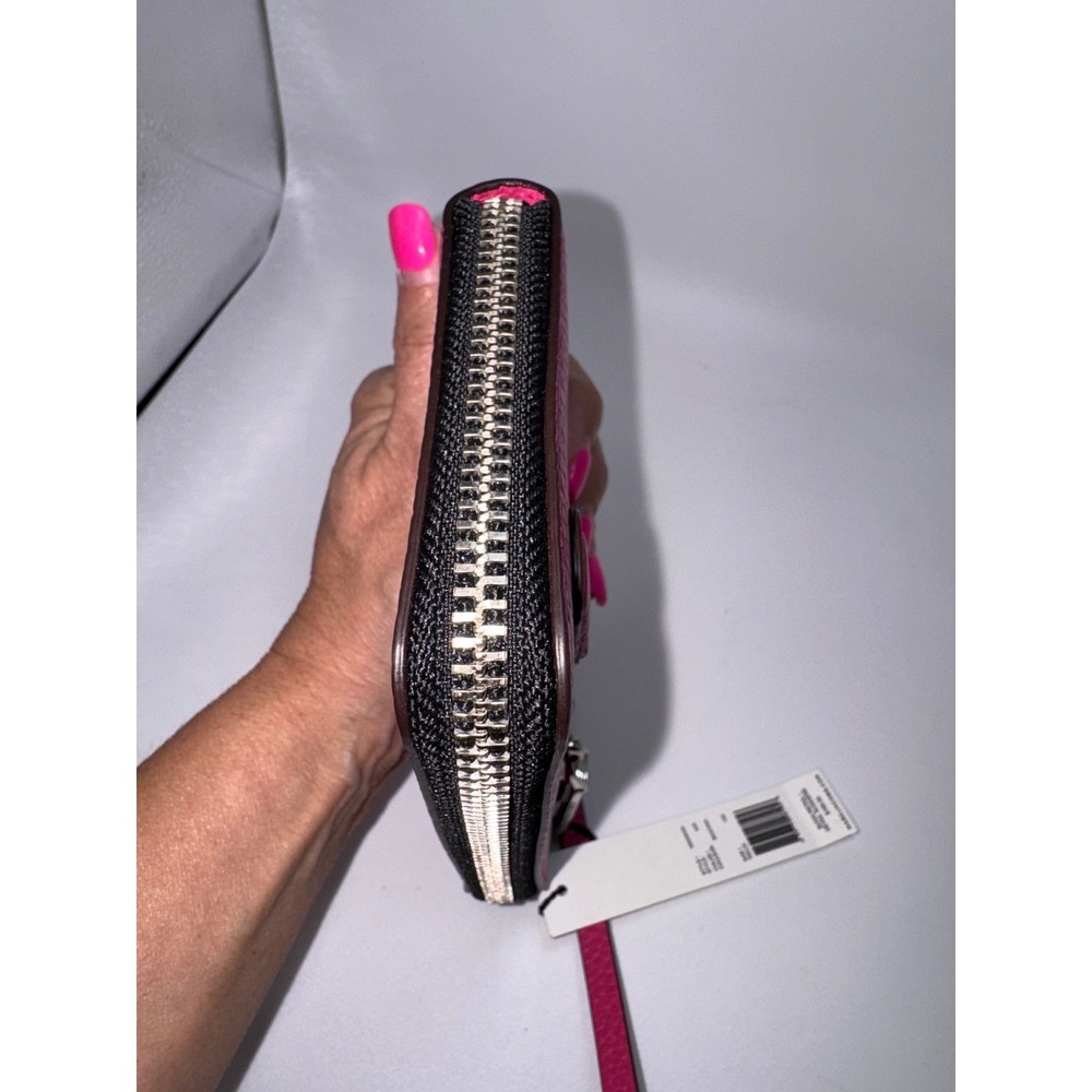 Marc Jacobs Recruit Zip Around Wallet Begonia Pink Leather M0008455 NWT - Picture 6 of 10